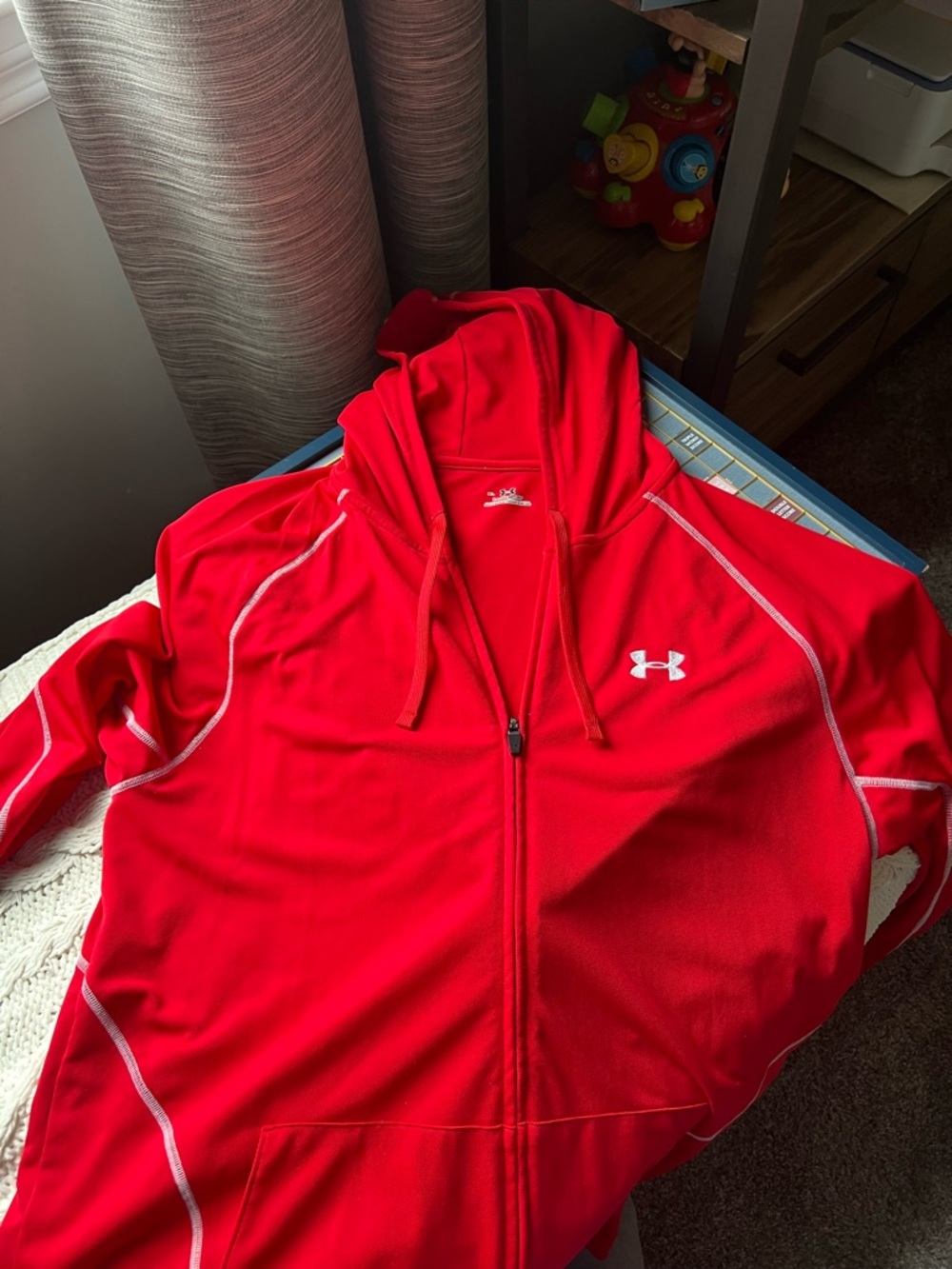 Under Armour Red Full-Zip Athletic Jacket mens size XL - Picture 7 of 11